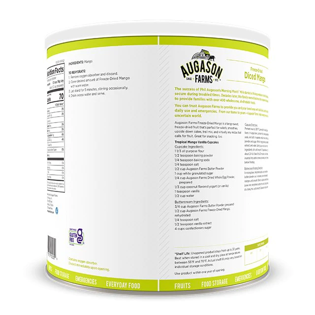 Augason Farms: Freeze-Dried Diced Mango Can